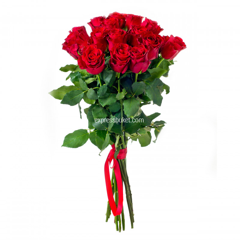 Букет из 15 красных роз Премиум