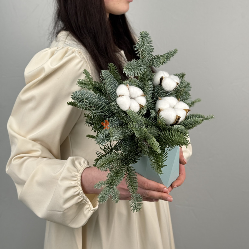 Новогодняя композиция в кашпо